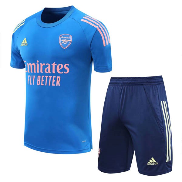 Trainingsshirt Arsenal Anzüge 2021-2022 Blau Pink Günstige Fußballtrikots